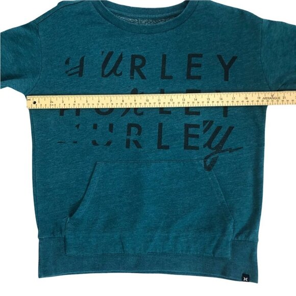 Hurley Crew Neck Heathered Teal Adult Small - Picture 3 of 8